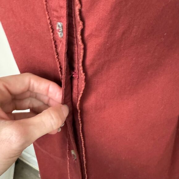 Pilcro Collared Shirt Dress in Crimson | 10 | Anthropologie | New NWT - Picture 6 of 16